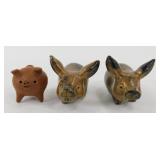 * Vintage Pigs; 2 Brown from 1960ï¿½s Approximately