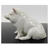 Vintage Belleek Porcelain Pig Figurine, 4 ï¿½ï¿½ Long