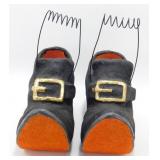 Vintage Paper Mache Halloween Witches Shoes