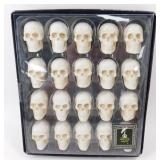 * 20 Spooky Night Mini 1.5" Skulls in Package