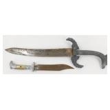 2 Old Dagger Type Knives - One is 14" Spain, One