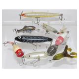 (8) Nice Older Fishing Lures - Mostly Heddon