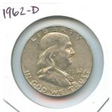 1962-D Franklin Silver Half Dollar