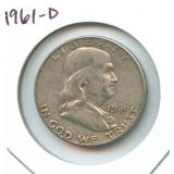 1961-D Franklin Silver Half Dollar