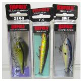 Group of 3 Rapala Fishing Lures