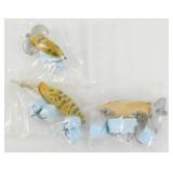 3 Fishing Lures, Vintage Heddon Deep Dive River