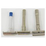 3 Vintage Gillette Safety Razors