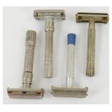 4 Vintage Gillette Safety Razors