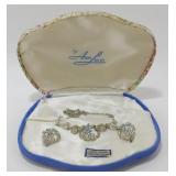 Hand Made Sterling Silver Necklace & Earrings Set