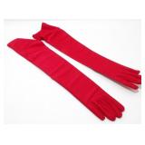 New Old Stock Red Full Length Gloves