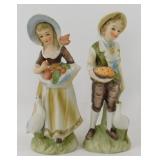 * 2 Vintage Lefton Ceramic Figurines