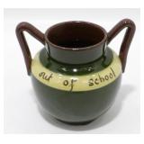 * Vintage 1919 Motto Ware Two Handle Vessel "Tell