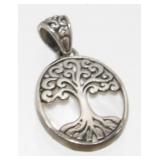 Tree of Life Sterling Silver Mother of Pearl