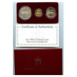 1992 U.S. Olympic 3-Coin Gold & Silver