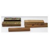 5 Wooden Boxes/Tray - 4 for Pencils/Pens and 1