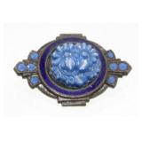 Antique Bohemian Flowered Brooch