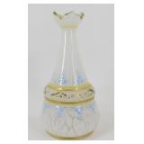* Antique 1880 Opaline Art Glass European Vase,