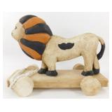 Vintage Primitive Wooden Folk Art Pull Toy on