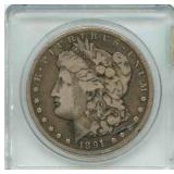 1891-CC Morgan Silver Dollar - Carson City Mint