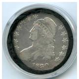 1830 Capped Bust Silver Half Dollar