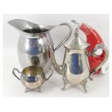 * Serving Dishes: Water Pitcher, Teapot, Sugar
