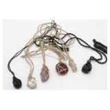 Crystal Stone Necklace Lot