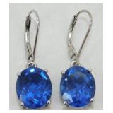 Hard to Find "Caribbean Blue Topaz" Earrings -