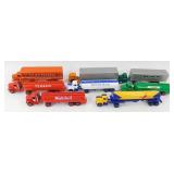 Group of 8 Die Cast Semi Trucks with Tankers &