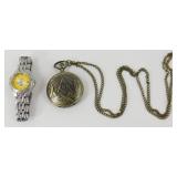Masonic Pocket Watch & Fossil Watch