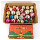 ** Vintage Christmas Bulb Ornaments & Noma Safety