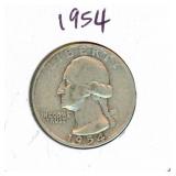 1954 Washington Silver Quarter