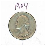 1954 Washington Silver Quarter