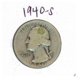 1940-S Washington Silver Quarter