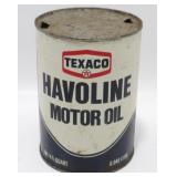 Texaco Havoline Motor Oil Can Tin