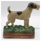 Hubley Fox Terrier Doorstop or Bookend - Marked