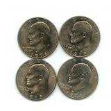 (4) 1978-S Eisenhower Dollars