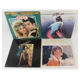 4 Vinyl Records - Grease, Footloose & Flashdance