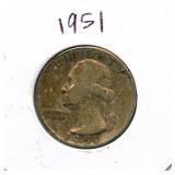 1951 Washington Silver Quarter