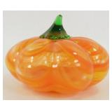 * Pumpkin Blown Glass Paperweight