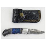 New Damascus Steel Folding Pocket Knife with