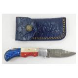New Damascus Steel Folding Pocket Knife with