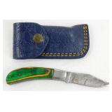 New Damascus Steel Folding Pocket Knife with