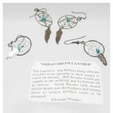 2 Pairs of Silver Dream Catcher Earrings -