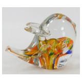 Vintage 1970ï¿½s Art Glass Pig Paperweight,