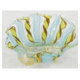 * Antique Murano Venetian Ribbon Glass Bowl, 4 ï¿½ï¿½