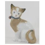 * Vintage Lladro Porcelain Cat ï¿½All Decked Outï¿½,