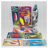 (8) New Mixed Brands of Fishing Spinners