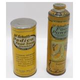 2 Antique Dr. Schollï¿½s Foot Powder Containers -