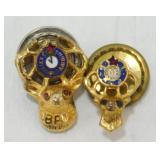 2 Vintage BPOE Elks Lapel Pins
