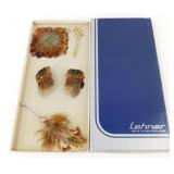 Pheasant Feather Necklace - Earring (Screwbacks),